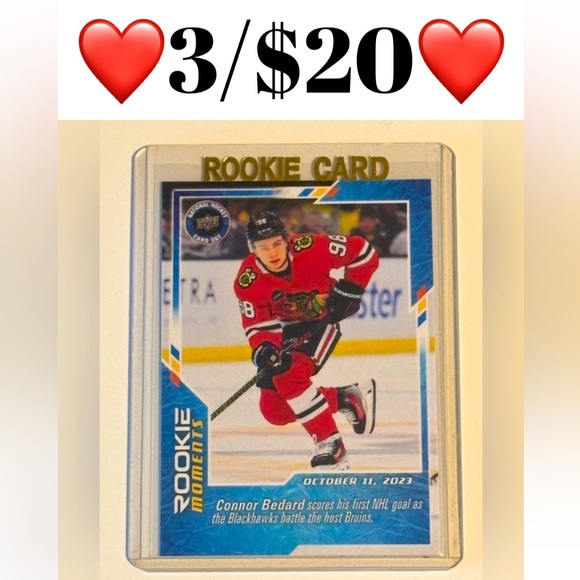 Upperdeck Other - Connor Bedard 2023/24 Upperdeck Chicago Blackhawks Rookie RC Hockey Card